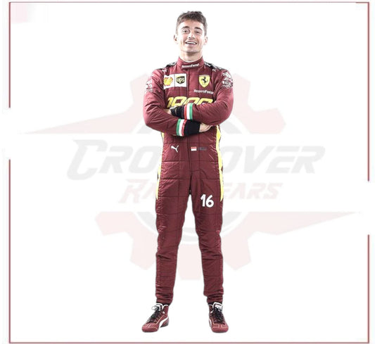 2020 Charles Leclerc Ferrari 1000 GP F1 Racing Suit - CROSSOVER RACEWEARS 