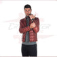 Berlino - Men's Down Jacket in Genuine Bordeaux Leather CROSSOVER RACEWEARS