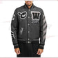 Off-White Leather Varsity Jacket