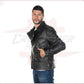 Men's Jacket in Genuine Grey Oil Vintage Leather CROSSOVER RACEWEARS