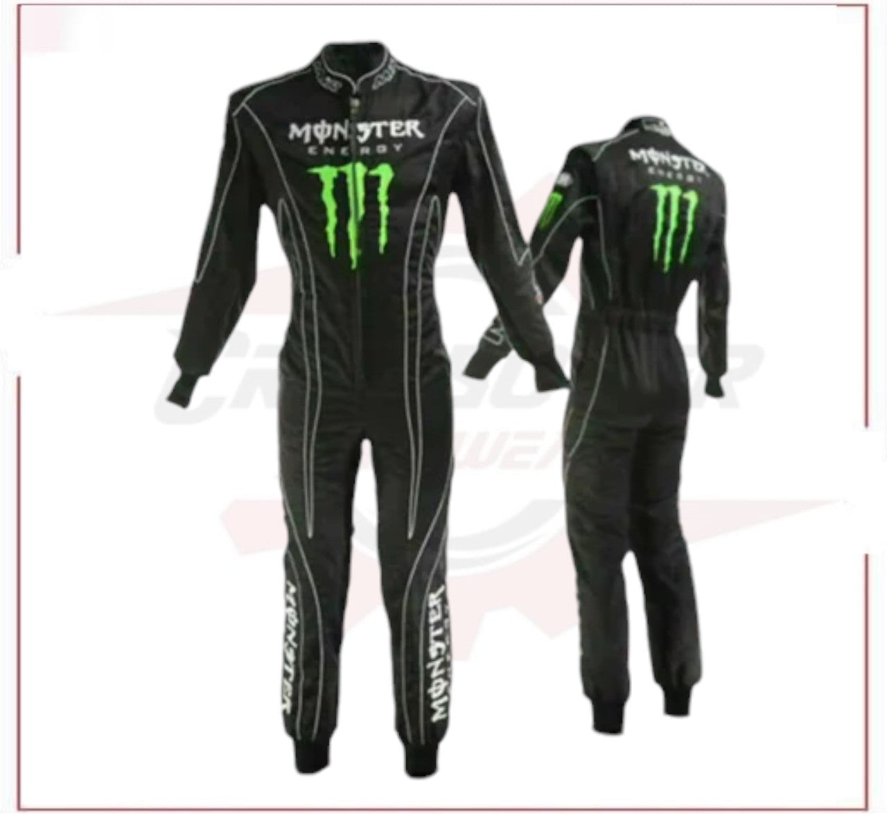 Monster energy Embroidery Race Suit CROSSOVER RACEWEARS
