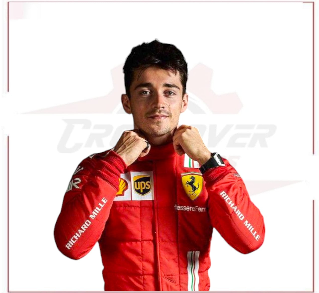 2021 Charles Leclerc Ferrari Racing Suit F1 Team Mission Winnow - CROSSOVER RACEWEARS 