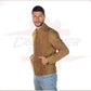 U09 - Men's Jacket in Genuine Honey Suede Leather CROSSOVER RACEWEARS