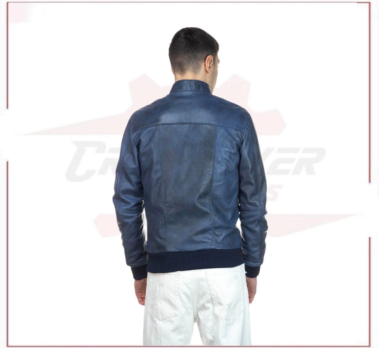 Bomber Napoli - Men’s Bomber Jacket in genuine leather CROSSOVER RACEWEARS
