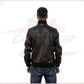 Men's Bomber Made of Genuine Dark Brown Leather CROSSOVER RACEWEARS