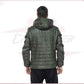 Rio - Men's Down Jacket in Genuine Green Leather CROSSOVER RACEWEARS