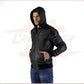 Men's Bomber Jacket in Genuine Black Leather CROSSOVER RACEWEARS