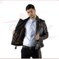 New Men's jacket in Genuine Dark Brown Leather CROSSOVER RACEWEARS