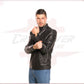 Alfonso - Biker Men's Genuine Black Leather CROSSOVER RACEWEARS