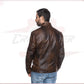 Attila - Biker Mens Genuine Brown Leather CROSSOVER RACEWEARS