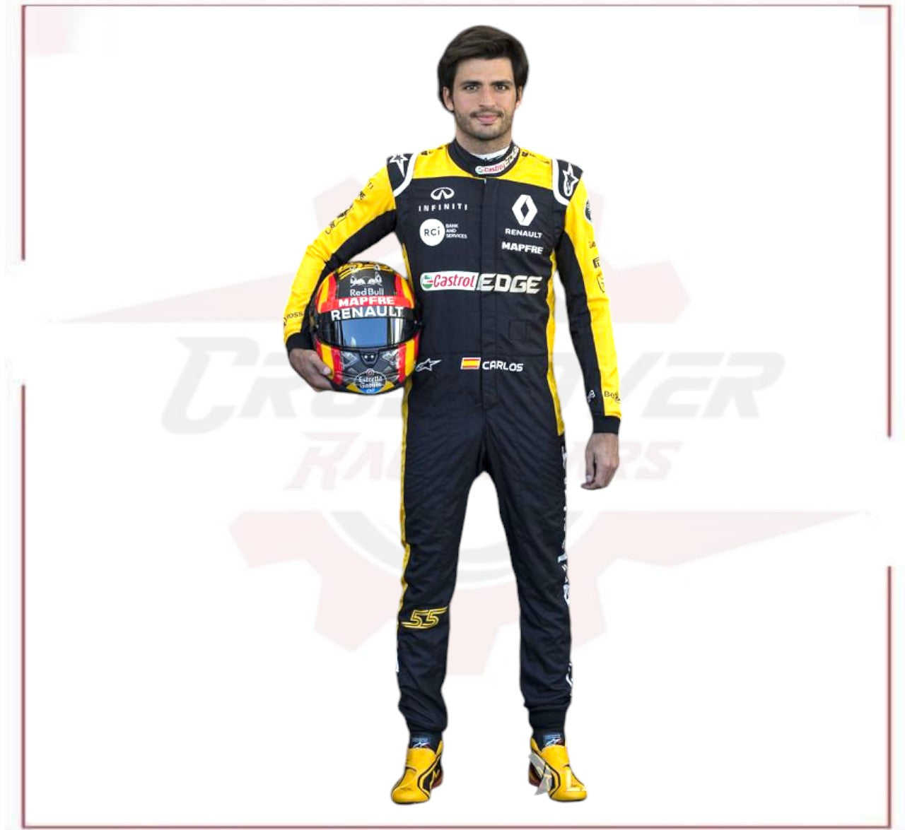 New Carlos Sainz jr Renault 2018 F1 Racing Suit - CROSSOVER RACEWEARS 