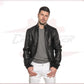 New Bomber Men in Genuine Black Leather CROSSOVER RACEWEARS