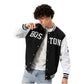 BLACK BOSTON VARSITY JACKETS