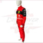 New Charles Leclerc 2022 F1 Ferrari Team Race Suit CROSSOVER RACEWEARS