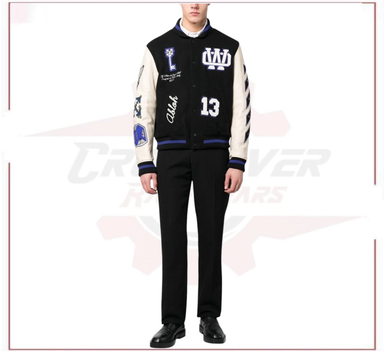 Off-White patch-detail bomber jacket