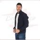 U010 - Men's Jacket in Genuine Blue Suede Leather CROSSOVER RACEWEARS