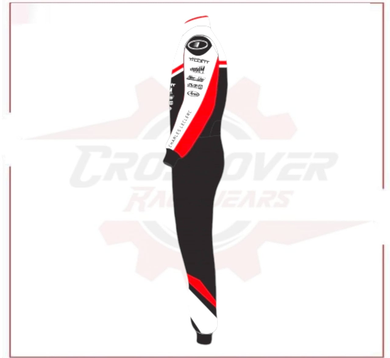 PSL Charles Leclerc Custom Driver Kart Suit CROSSOVER RACEWEARS