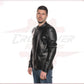 Rockstar - Men’s Black Genuine Leather Perfecto CROSSOVER RACEWEARS
