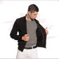 David - Men's Bomber Jacket in Genuine Black Suede Leather CROSSOVER RACEWEARS