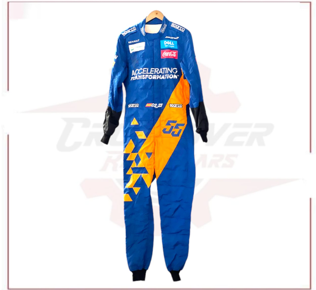 New 2019 Carlos Sainz McLaren F1 Racing Suit - CROSSOVER RACEWEARS 