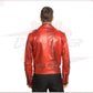 Vasco - Men's Studded Jacket in Genuine Bordeaux Leather CROSSOVER RACEWEARS