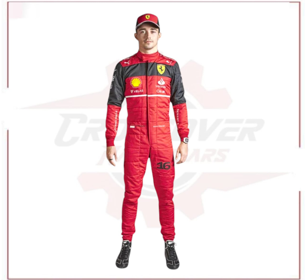 New Charles Leclerc 2022 F1 Ferrari Team Race Suit CROSSOVER RACEWEARS