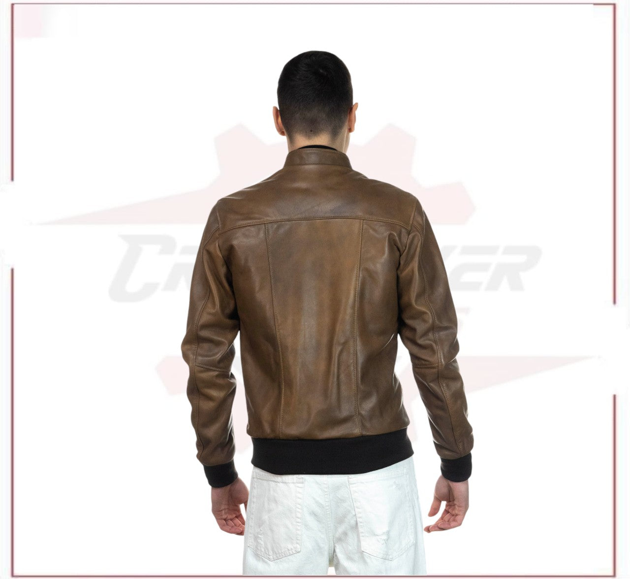 Bomber Napoli - Men’s Brown Bomber Jacket CROSSOVER RACEWEARS