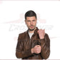 New Men’s Biker Brown genuine leather CROSSOVER RACEWEARS