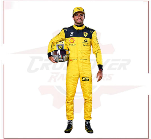 2022 Carlos Sainz Ferrari F1 Racing Suit - MONZA GP - CROSSOVER RACEWEARS 