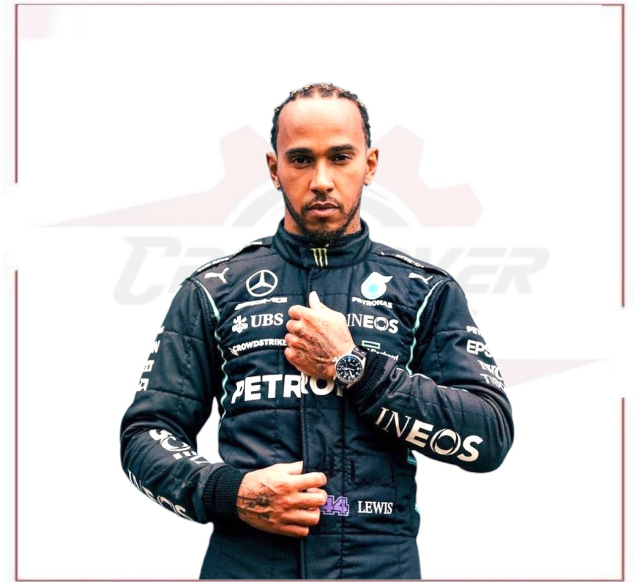 2021 Lewis Hamilton Mercedes F1 Replica Race Suit CROSSOVER RACEWEARS