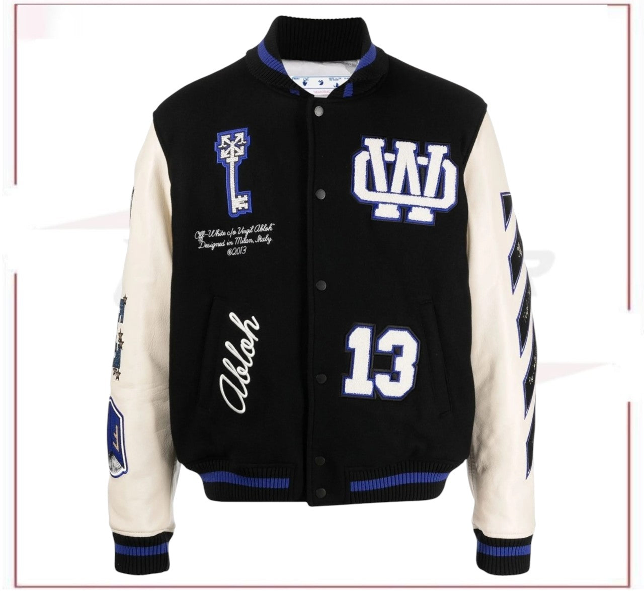 Off-White patch-detail bomber jacket