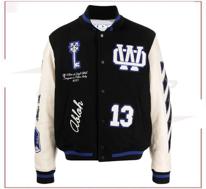 Off-White patch-detail bomber jacket