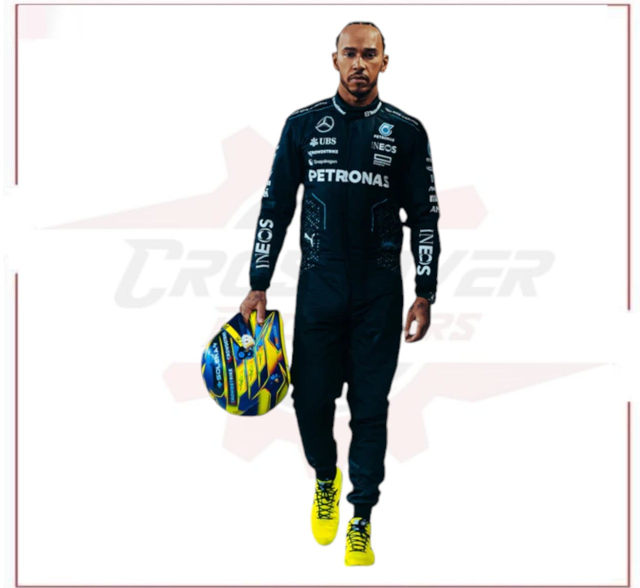 2024 Lewis Hamilton Mercedes AMG F1 Team Suit CROSSOVER RACEWEARS