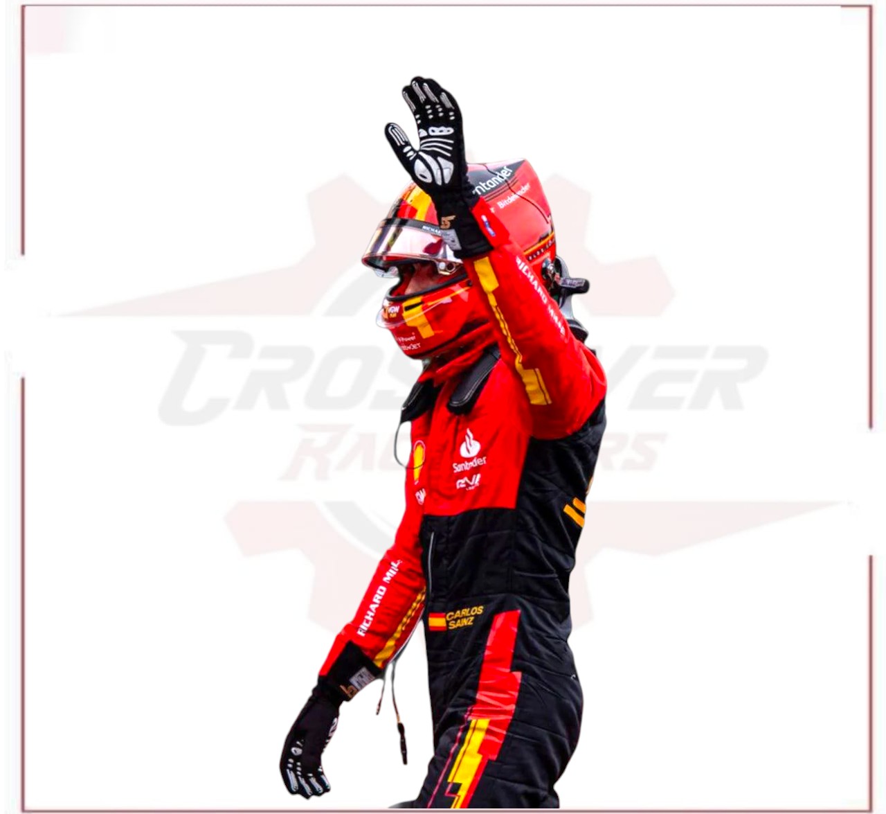 Special Ferrari Race Suit Carlos Sainz 2023 F1 Spain GP - CROSSOVER RACEWEARS 