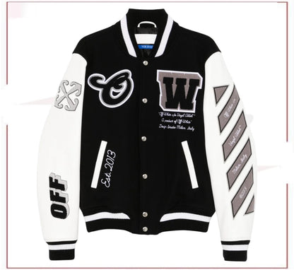 New Season  Off-White Lea varsity jacket