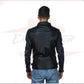 Men's Jacket in Genuine Black Leather CROSSOVER RACEWEARS