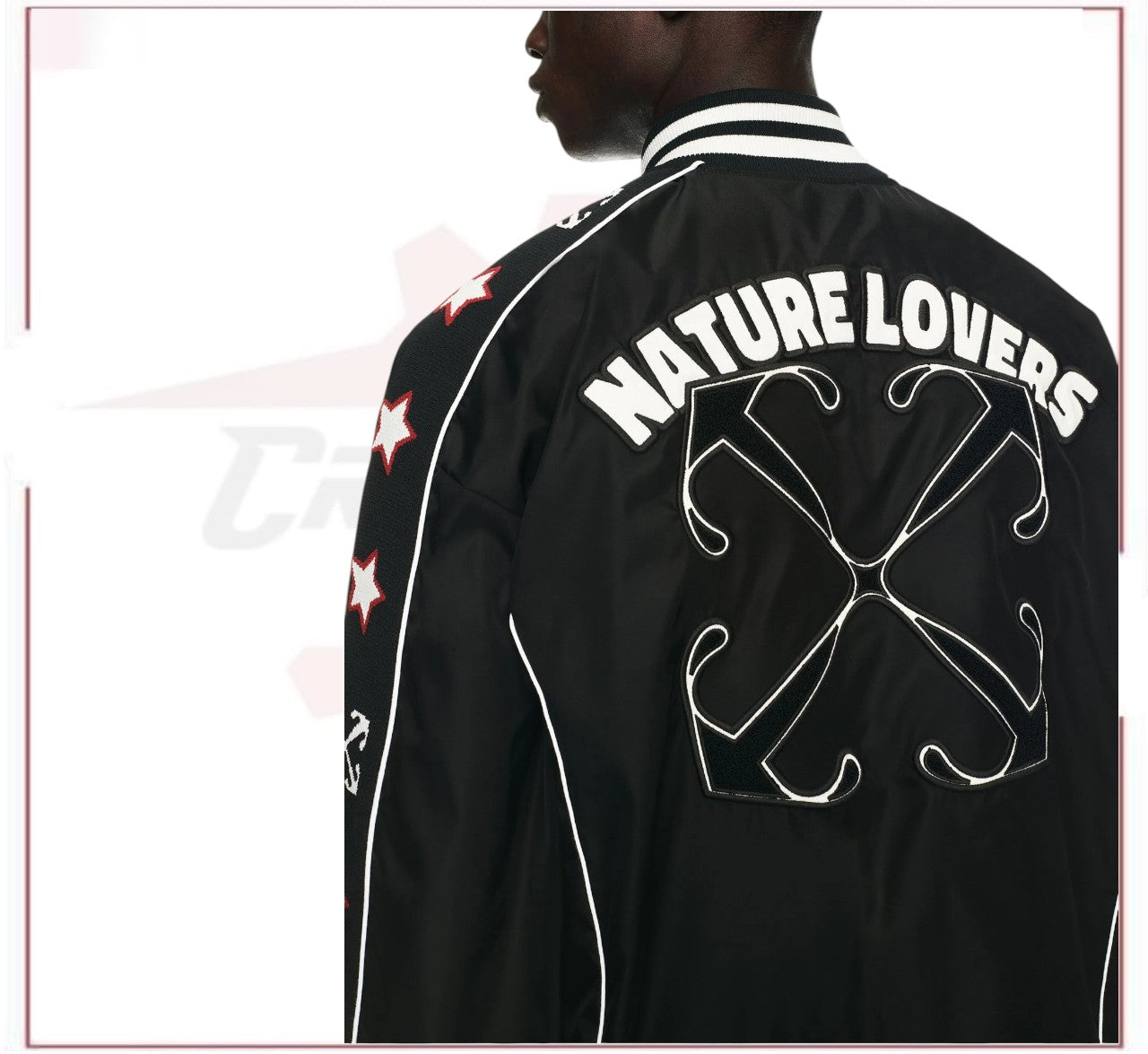 Off-White varsity-patch bomber jacket
