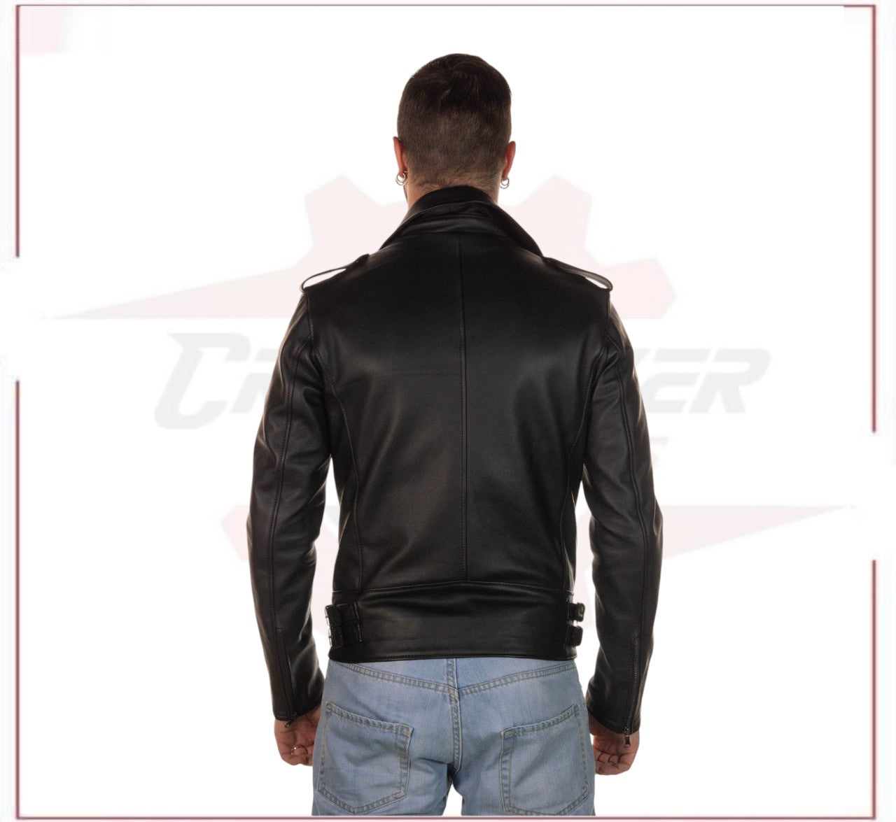 Perfect - Men's Perfecto in Genuine Black Leather CROSSOVER RACEWEARS