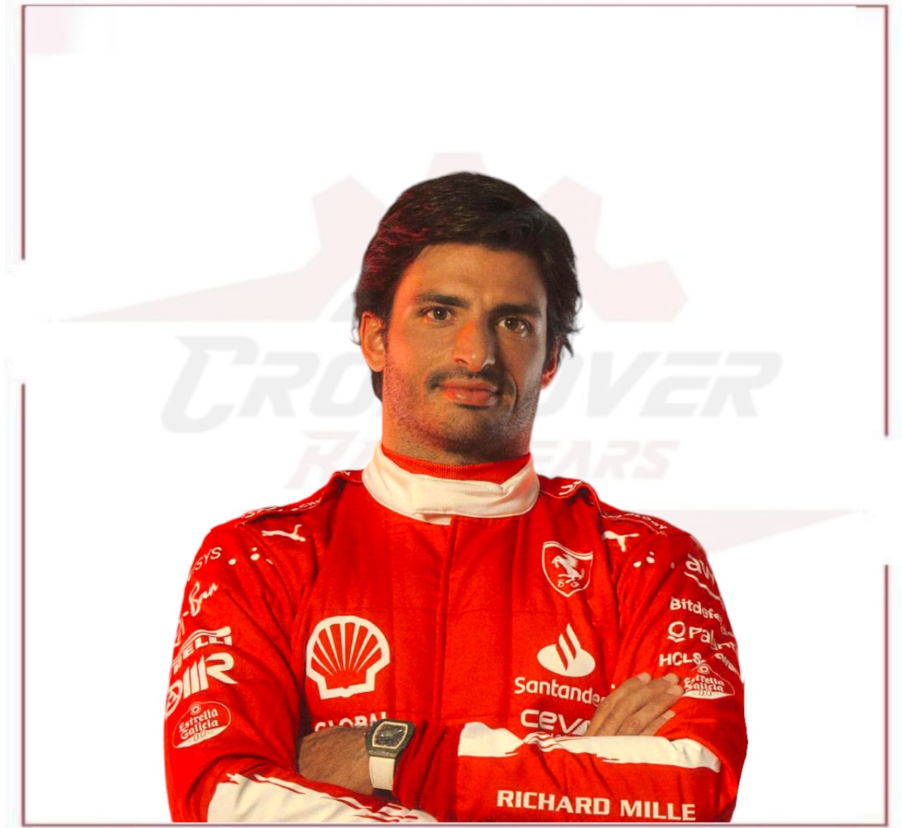 2023 Las Vegas Carlos Sainz Jr F1 Scuderia Ferrari Race Suit - CROSSOVER RACEWEARS 