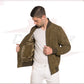 David - Men's Bomber Jacket in Genuine Light Green Suede Leather CROSSOVER RACEWEARS