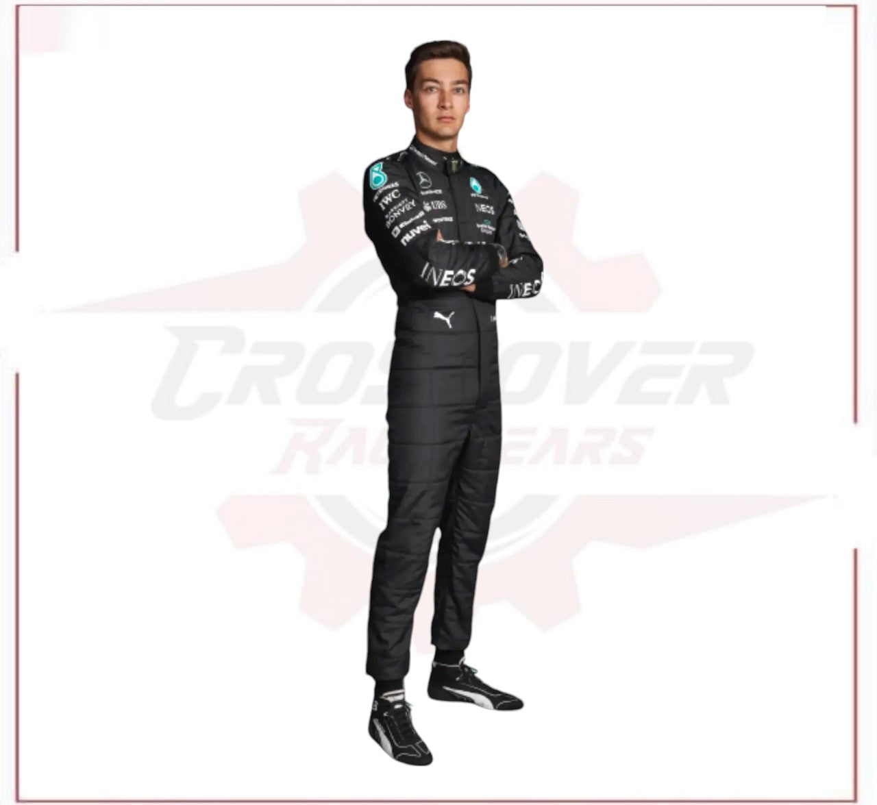 2023 George Russell Mercedes AMG F1 Race Suit CROSSOVER RACEWEARS