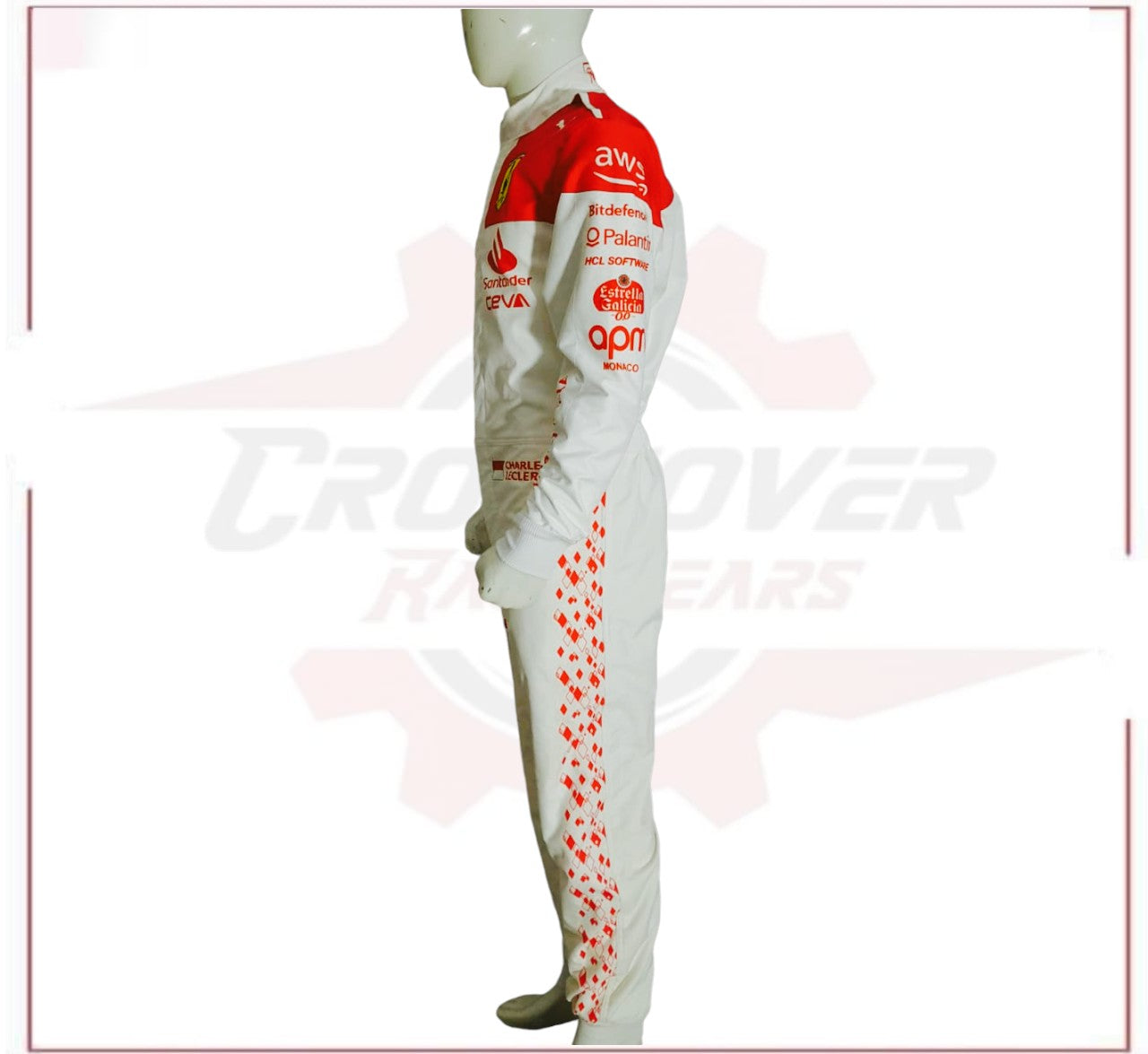2023 Charles Leclerc Monaco GP F1 Scuderia Ferrari Race Suit - CROSSOVER RACEWEARS 