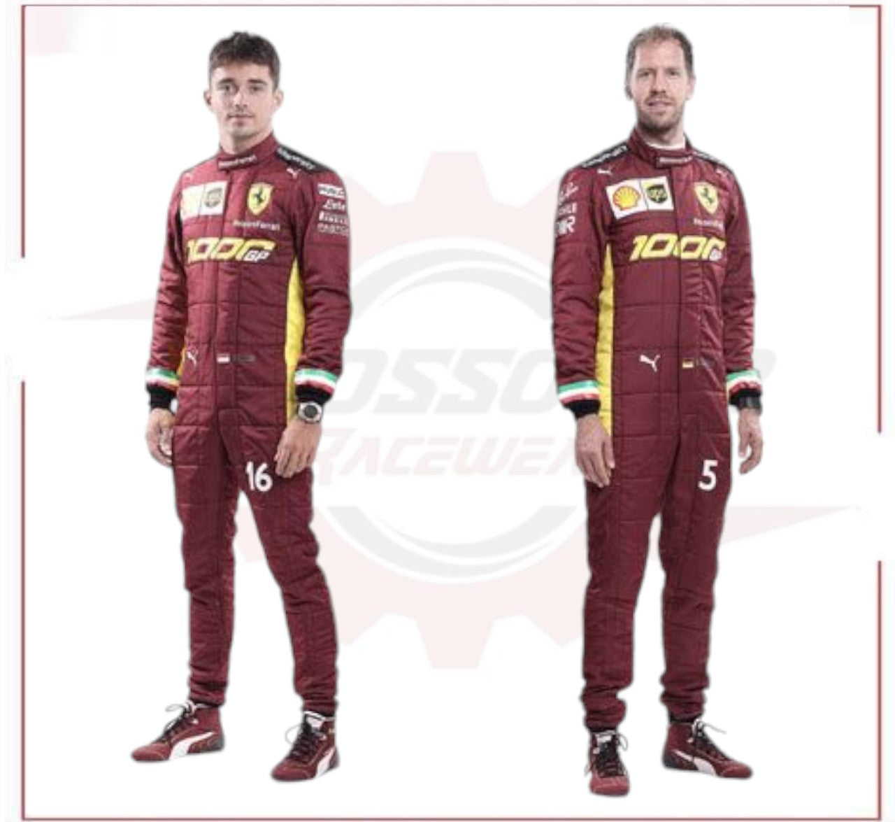 2020 Charles Leclerc Ferrari 1000 GP F1 Racing Suit - CROSSOVER RACEWEARS 