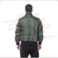 Boston - Men's Down Jacket in Genuine Green Leather CROSSOVER RACEWEARS