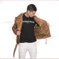 Men's jacket in Genuine Brown Leather CROSSOVER RACEWEARS