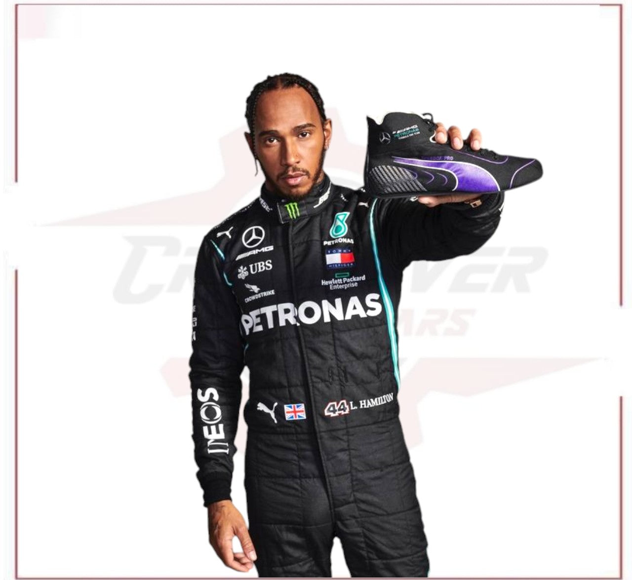 2020 Lewis Hamilton Mercedes AMG F1 Race Suit CROSSOVER RACEWEARS