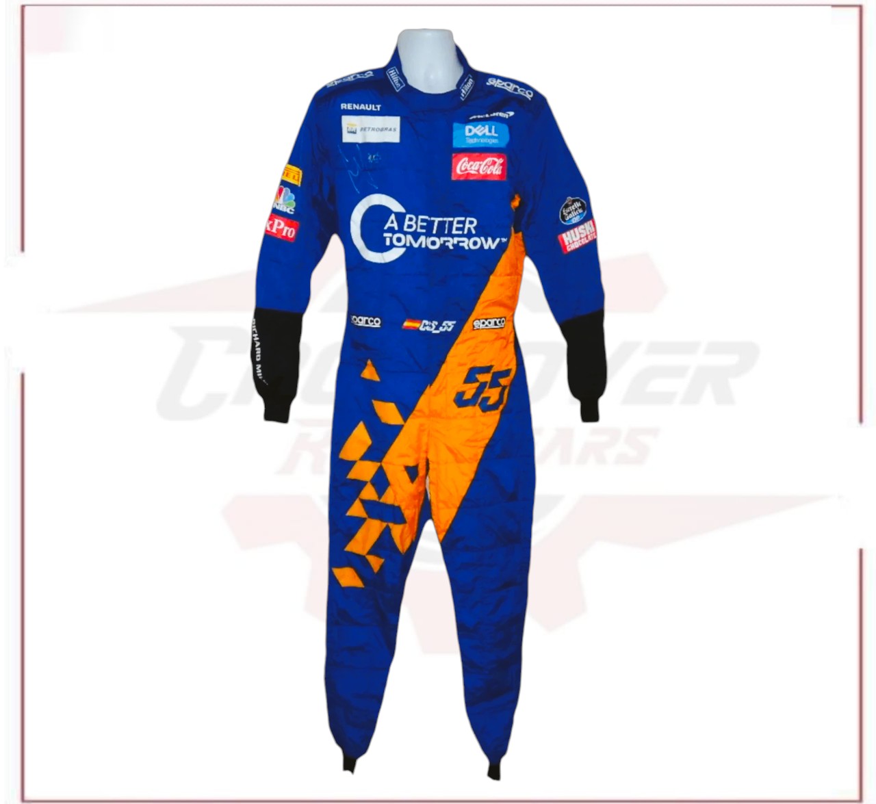 New 2019 Carlos Sainz McLaren F1 Racing Suit - CROSSOVER RACEWEARS 