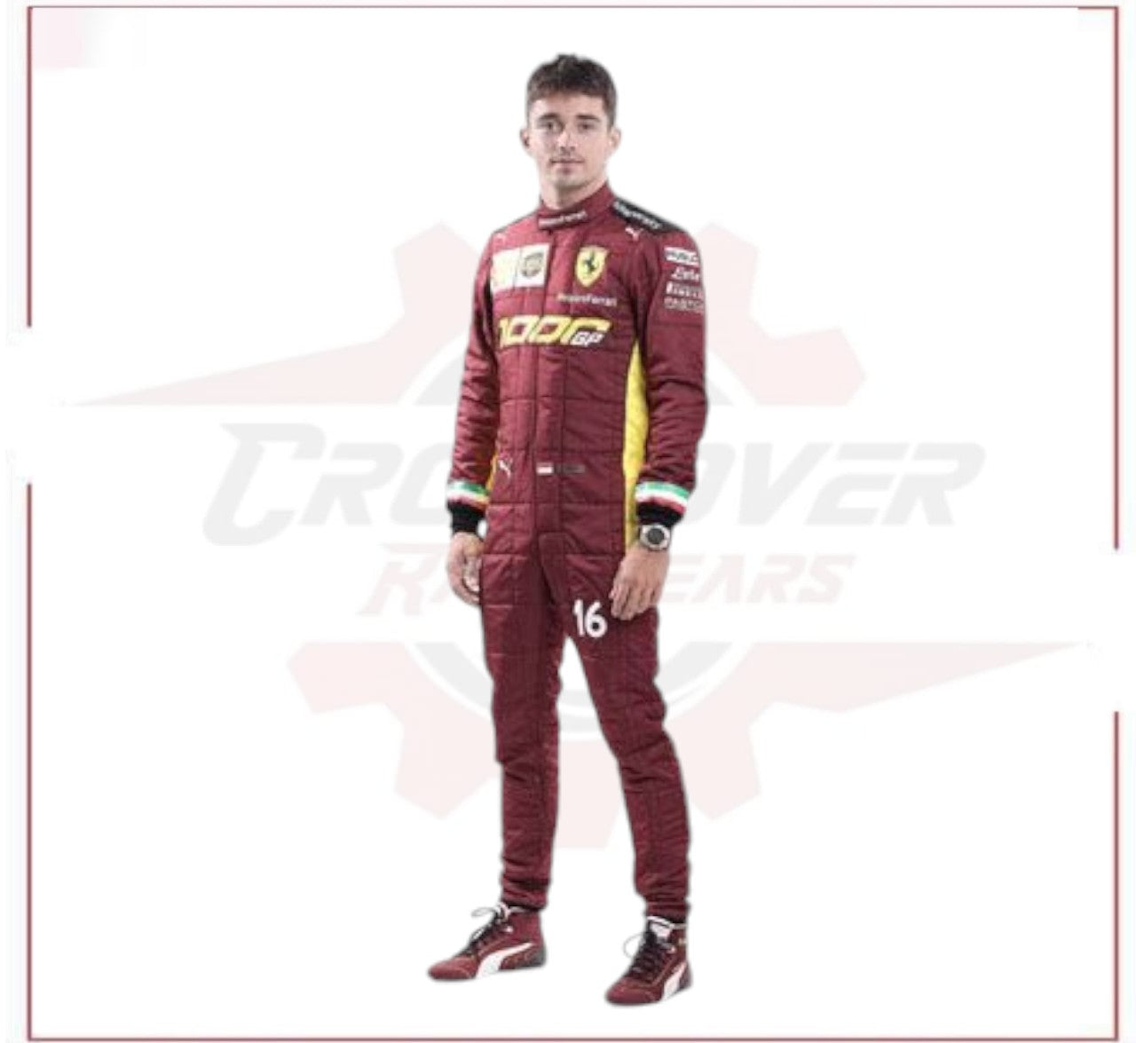 2020 Charles Leclerc Ferrari 1000 GP F1 Racing Suit - CROSSOVER RACEWEARS 
