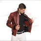Bomber KiWey - Men’s Bomber Bordeaux genuine leather CROSSOVER RACEWEARS
