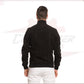 David - Men's Bomber Jacket in Genuine Black Suede Leather CROSSOVER RACEWEARS
